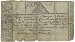 1 Rigsdaler Courant 1792, nr. 10010
