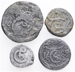 Kas u.år, 2 stk., samt kas 1687, 1688. (4)