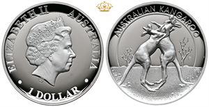 1 Dollar 2010, Kangaroo, high relief