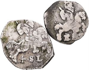 2 skilling lybsk u. år, 4 skilling lybsk u. år. (2)