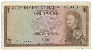One Pound 1949, 1963 ND issue.