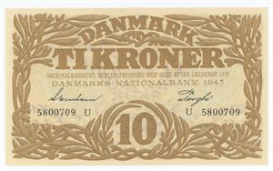 10 kroner 1943 U, Pugh