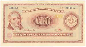 100 kroner 1961 A3, 0J-erstatningsseddel