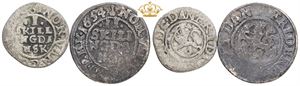 Skilling 1666, 2 skilling 1654. (2)