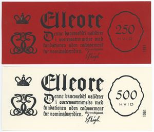 250-, 500 Hvid 1961. (2)