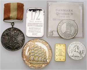 Samling Ag medaljer m.m. (6)