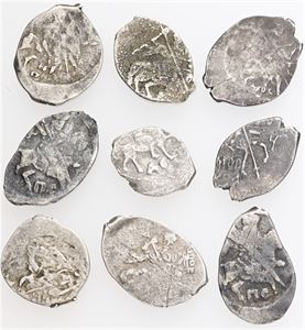 Collection, 9 pcs., silver wire Kopecks. (9)