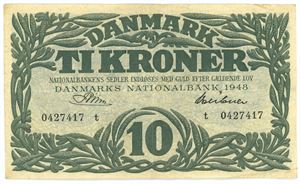 10 kroner 1948 t