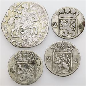 6 Stuivers 1691, 2 Stuivers 1734, 1763, 1792. (4)