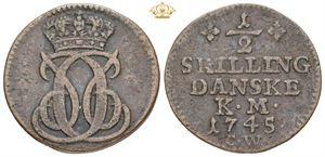 1/2 skilling 1745