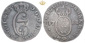 2 skilling 1786, samtidig forfalskning