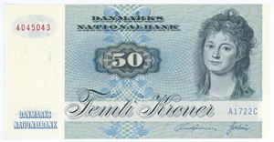 50 kroner 1972 A1, nr. 4045043