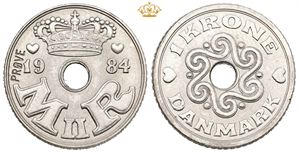 1 krone 1984, prøvemønt