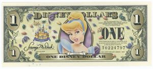 1 Disney Dollar 2005, no. T0224797 - Cinderella