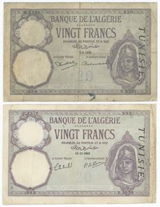 20 Francs 1939, 1941. (2)