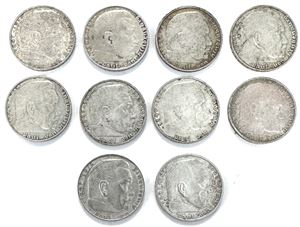 Germany, 2 Reichsmark 1937-1939. (10)
