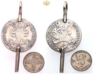 24 skilling 1757; 25 øre 1911. (2)