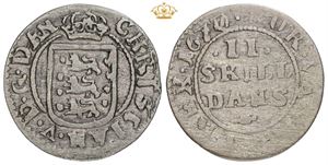 2 skilling 1677