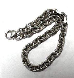 Ankerfacet armlænke i Sterlingsølv, L. 21 cm, vægt 17,04 g