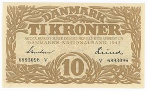 10 kroner 1943 V