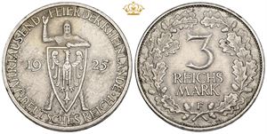3 Reichsmark 1925 F, Rhineland
