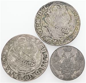 6 Groschen / Szóstak 1626, 16xx; 10 Groszy 1840 MW. (3)