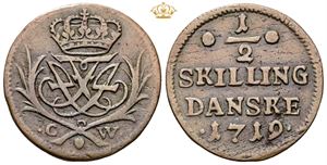 1/2 skilling 1719