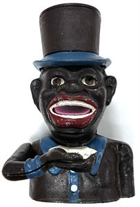 Ældre, mekanisk sparebøsse af metal