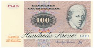 100 kroner 1993 E4, nr. 3724225