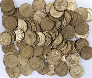 1 krone, 'gule', 100 stk.