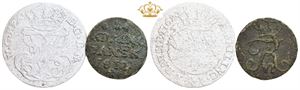 2 skilling 1762, 1 skilling 1812. (2)