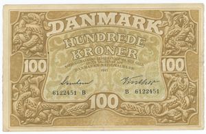 100 kroner 1943 B, Vinther