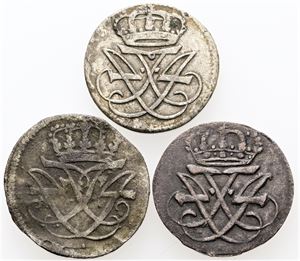 Skilling 1719, 1720 samt 1722. (3)