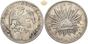 8 Reales 1889 CN AM, chopmarks