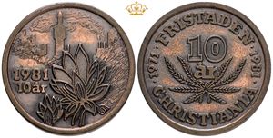 10 år, 1981, patineret kobber