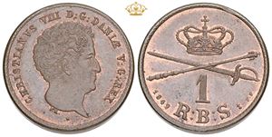 Rigsbankskilling 1842 FF