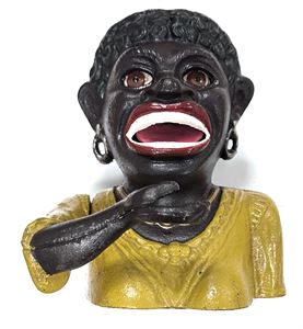 Ældre, mekanisk sparebøsse af metal