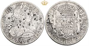 8 Reales 1776 Mo MF, chopmarks