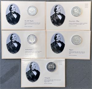 10 kroner 2005-2007, Eventyrmønter, komplet sæt. (5)
