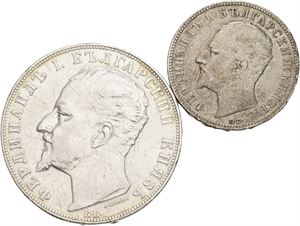 2 and 5 Leva 1894. (2)