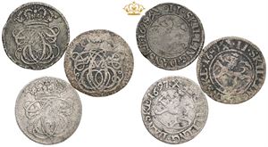 2 skilling 1689, 1697, 1698. (3)