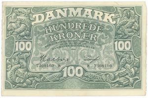 100 kroner 1955 h, nr. 7308400