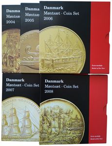 Møntsæt 2004-2008. (5)