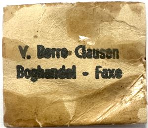 V. Børre Clausen, Boghandel, Faxe, frimærkepenge