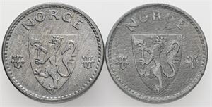 50 øre 1943, 1944 - pæne. (2)