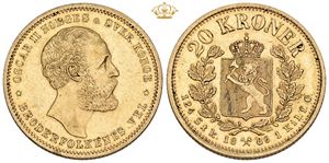 20 kroner 1886 - medaljeprægskarakter