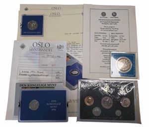 Mønter og medaljer inkl. 1 stk. Ag. (4)