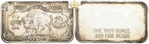One ounce Silver Bison