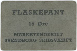 Marketenderiet, Svendborg Skibsværft - Flaskepant, 15 øre