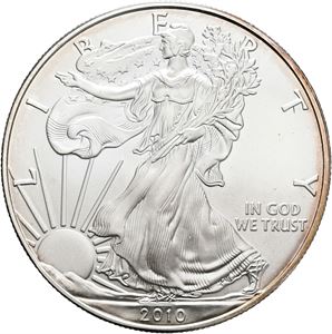 Dollar “Silver Eagle" 2010, Ag 1 Oz / 31.1 g 999/1000.